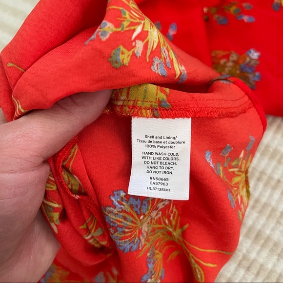 Chelsea28 Ruffle Fit & Flare Twist Back Dress Red - Picture 6 of 7